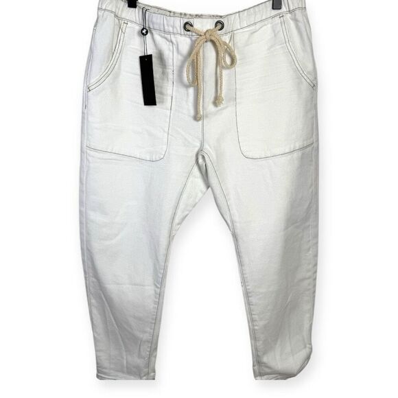 Free People X One Teaspoon White Shabbies Shabby Bandit Jeans Beau L - Picture 2 of 16